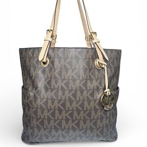Michael Michael Kors Brown MK Logo Tote Bag with Tan Straps NWOT!